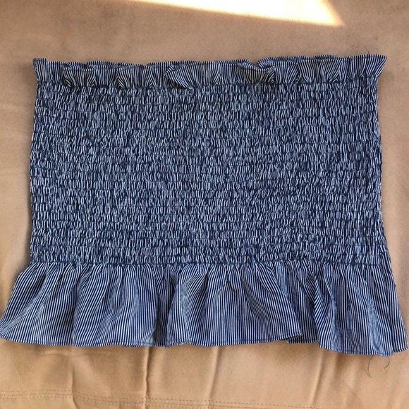 Navy and white tube top - Picture 1 of 2